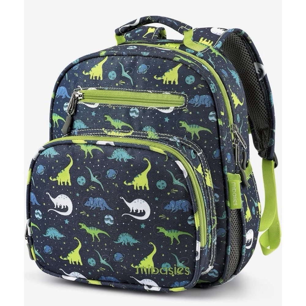 Mibasies Dinosaur Backpack - Blue & Green - Toddler Size